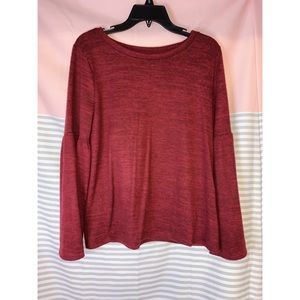 Bell Sleeve Top - Red